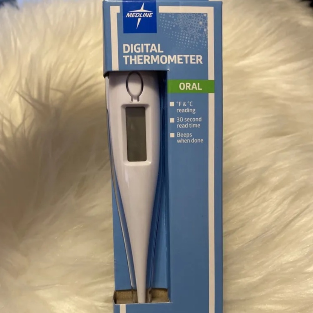 Medline 30 seconds Digital Oral Thermometer Stick Reusable Accurate Fast